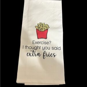 Kitchen Towel with Funny Fries Print